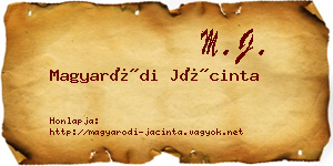 Magyaródi Jácinta névjegykártya